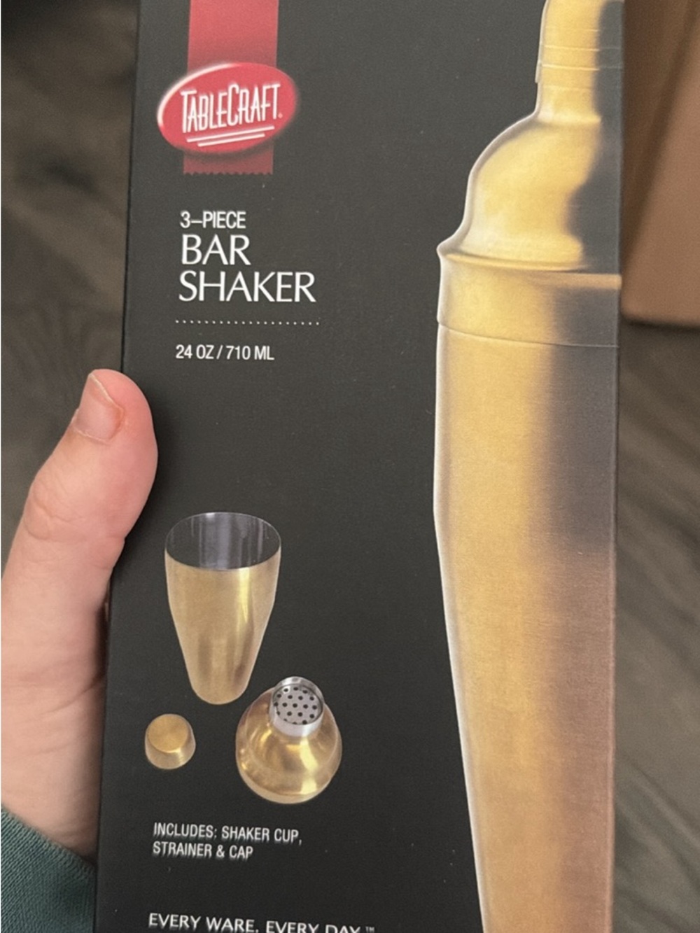 Gold 3-Piece Bar Shaker Set